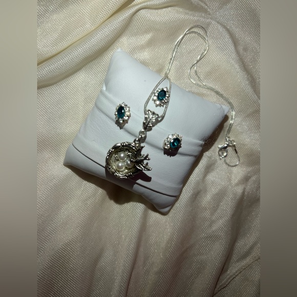 Sterling silver Birdnest pearl necklace with real pearls - Picture 6 of 6